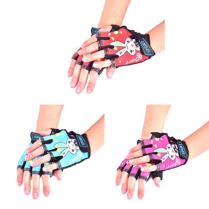 1 Trẻ Em Găng Tay Xe Đạp Ngón Skate Trẻ Em Xe Đạp Găng Tay Xe Đạp Thể Thao Găng Tay Chống Trượt Cho Bé Trai Và Bé Gái Color: Pink