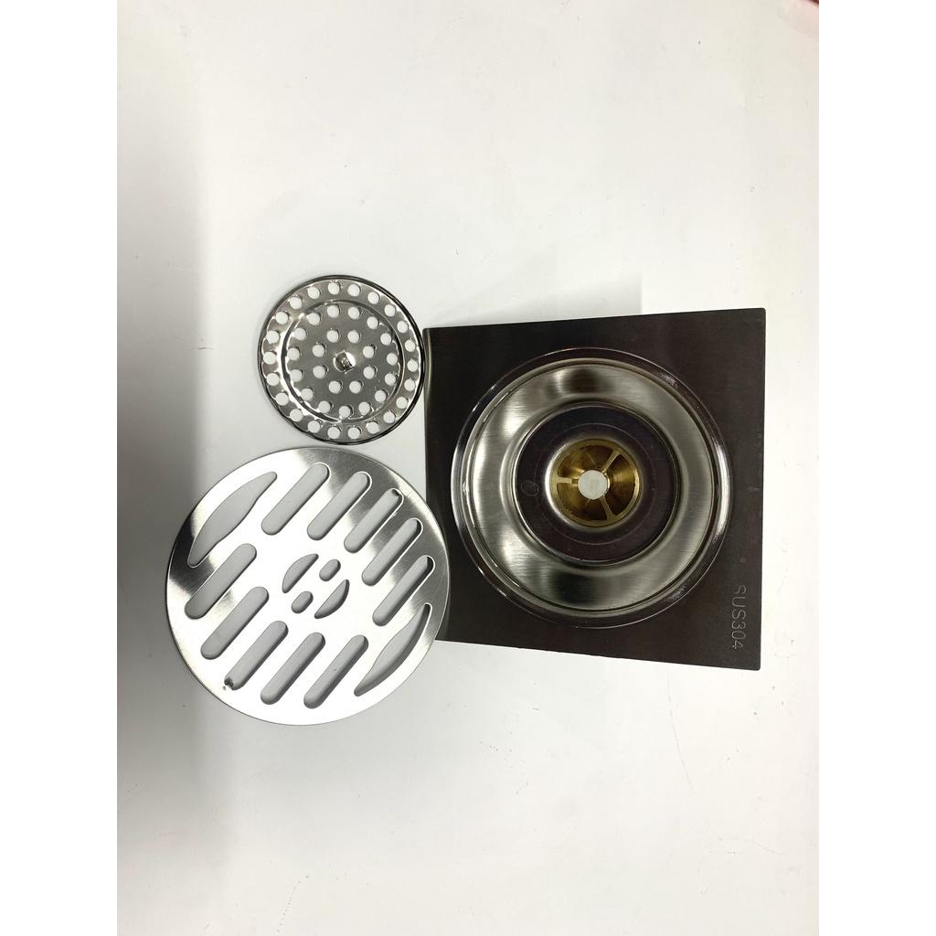 Ga Thoát Sàn Lược Rác Đúc Chống Hôi Đáy Đồng Inox Sus 304 Mờ