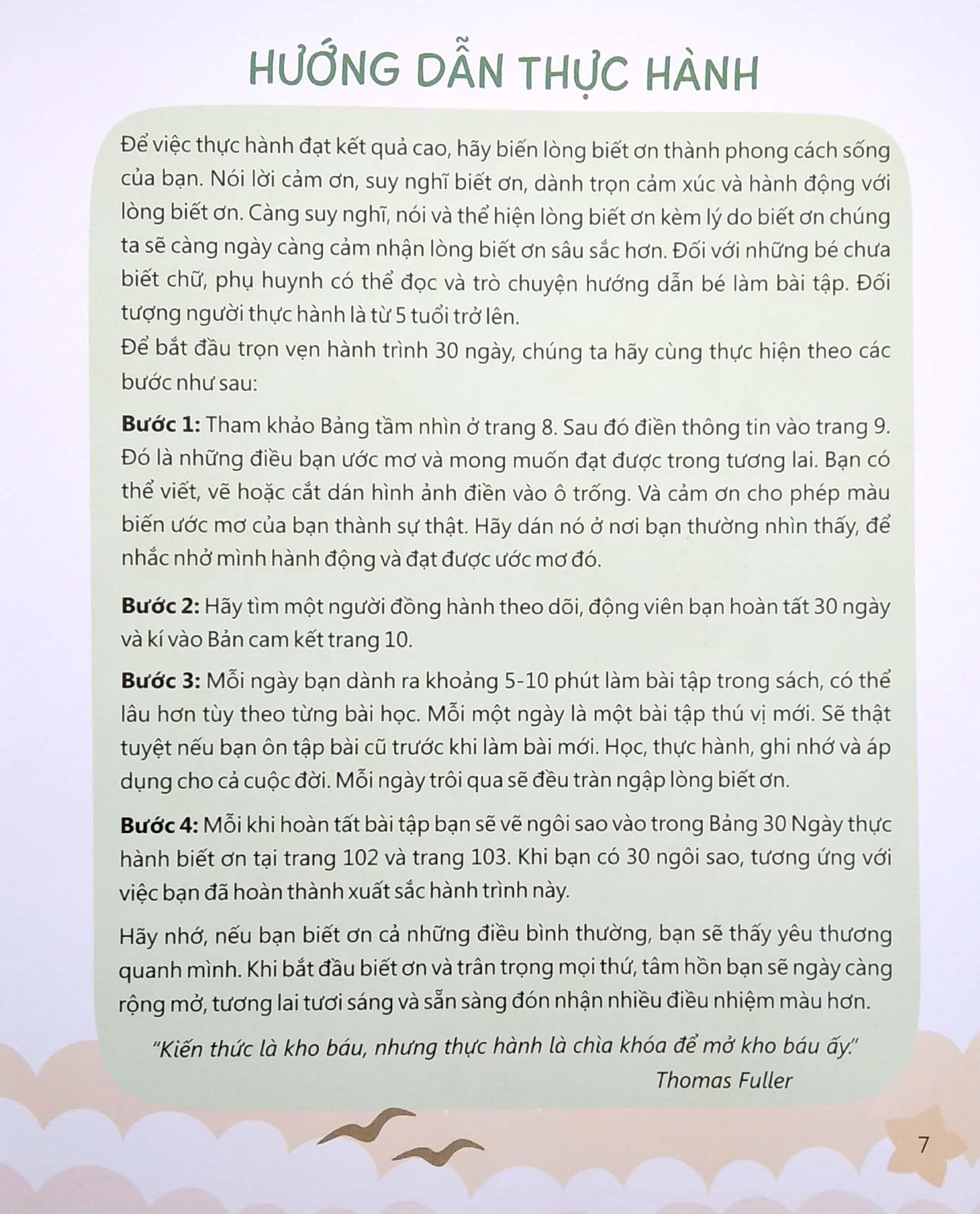 30 Ngày Thực Hành Lòng Biết Ơn - Bộ Sách Rèn Luyện Phẩm Chất Cho Trẻ