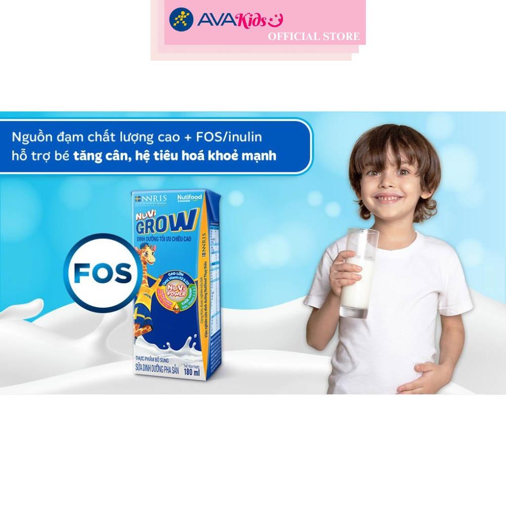 Lốc 4 hộp sữa pha sẵn Nutifood NuVi Grow 180 ml (từ 1 tuổi)