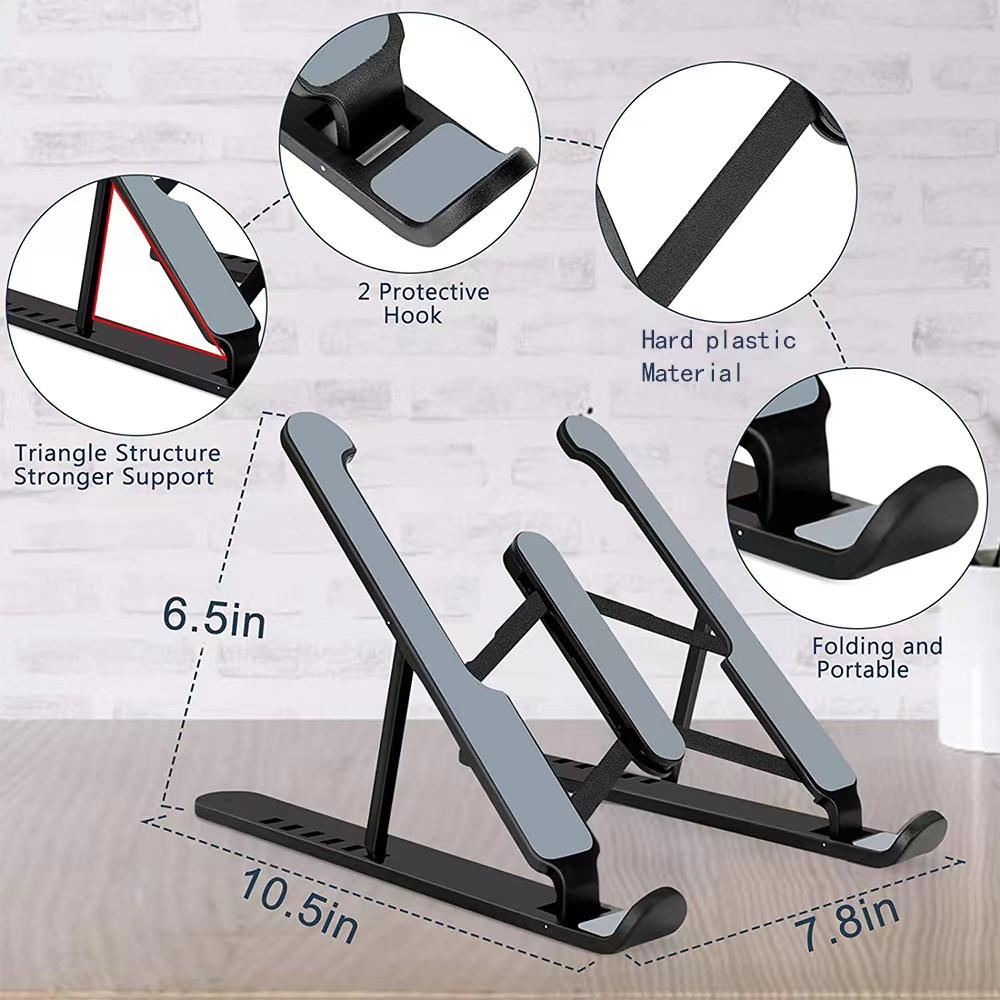 Giá đỡ máy tính xách tay có thể gập lại Máy tính xách tay di động Hỗ trợ giá đỡ Đế nâng có thể điều chỉnh Giá đỡ làm mát cho máy tính xách tay