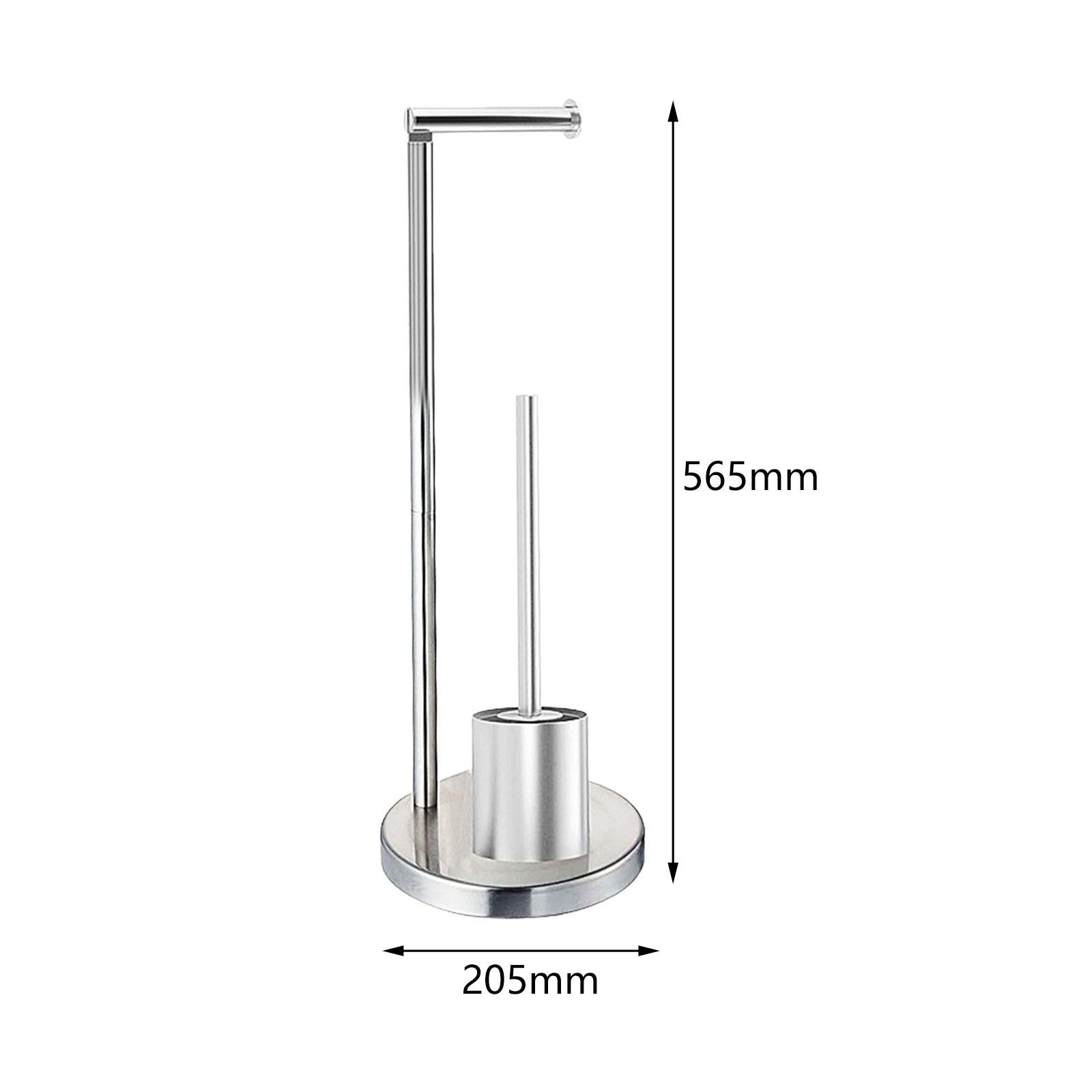 Toilet Roll Holder Stand with Toilet Brush Industrial Toilet Paper Dispenser