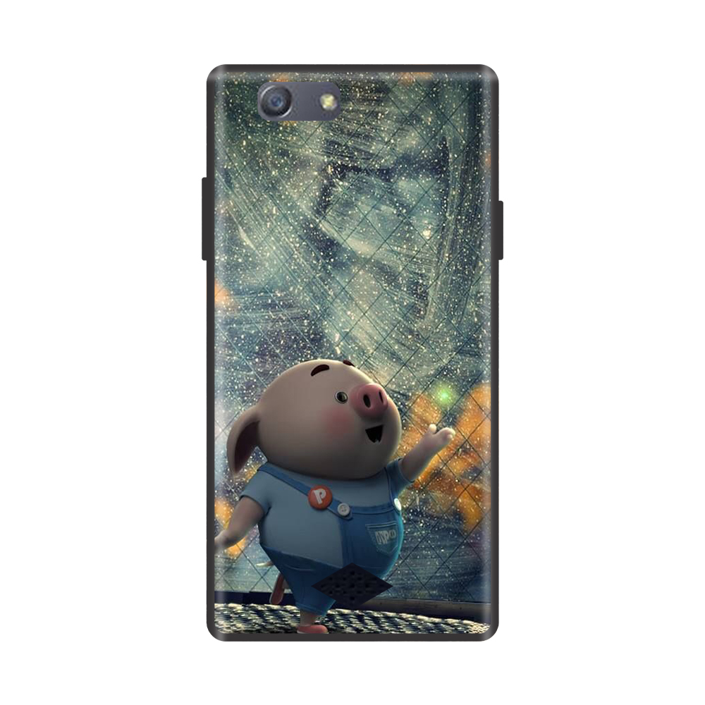 Ốp lưng TPU viền dẻo cho điện thoại OPPO NEO 5 Hình Heo Con Chạy Bộ