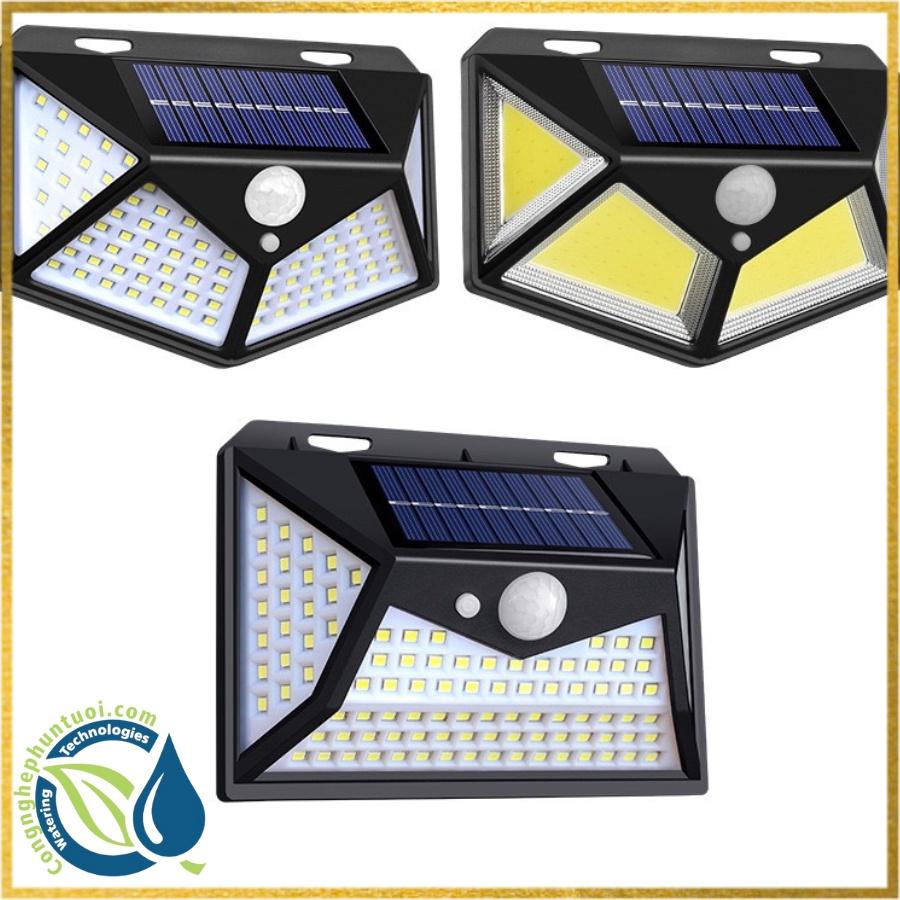 Đèn năng lượng mặt trời Solar 100LED siêu sáng 3 chế độ cảm biến chuyển động