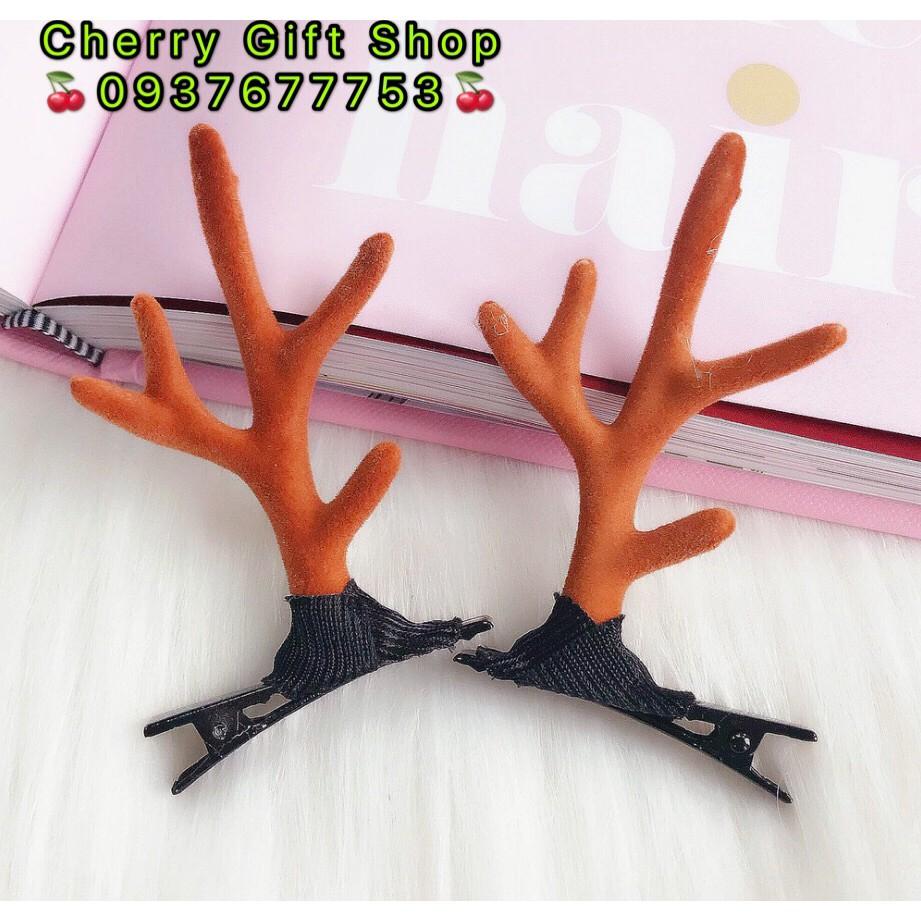 Kẹp Tóc Hình Sừng Tuần Lộc Xinh Xắn Cho Nữ Dịp Giáng Sinh