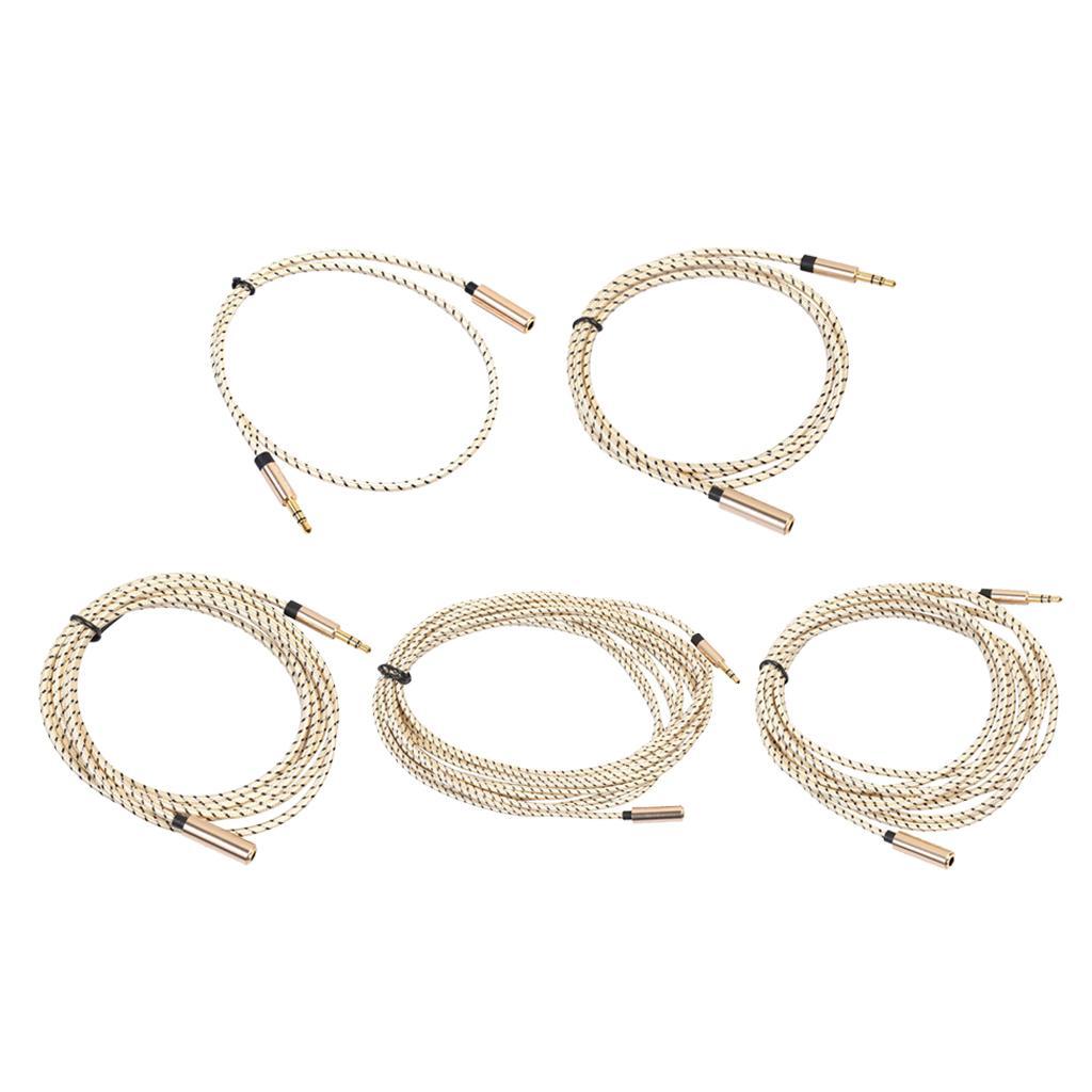 3.5mm Male to Female Jack Stereo Audio Extender Cord for Amplifier