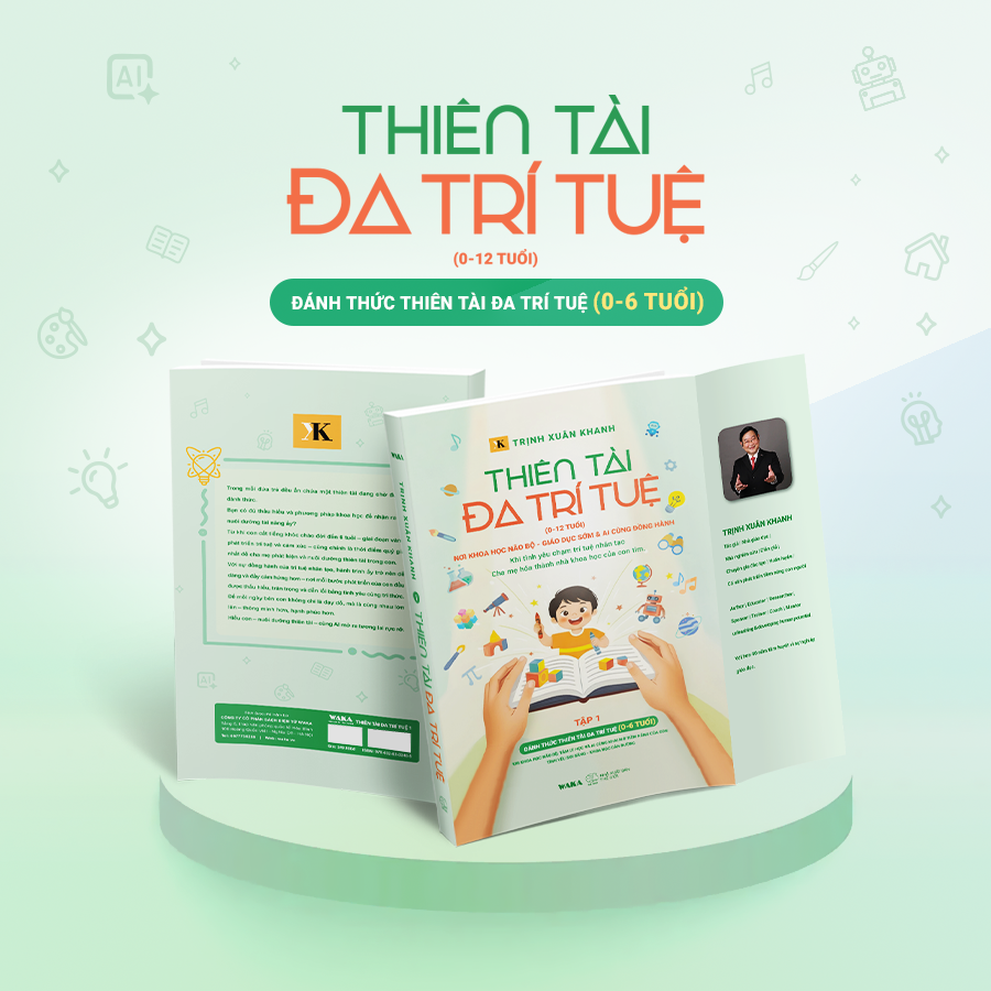 Sách - Thiên Tài Đa Trí Tuệ (0-12 Tuổi) - Tập 1 - Đánh Thức Thiên Tài Đa Trí Tuệ (0-6 Tuổi)