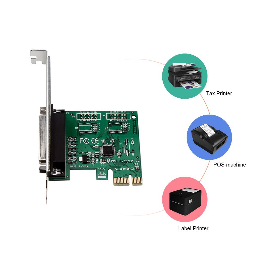 Bộ điều hợp chuyển đổi cổng PCI Express sang LPT cho máy in POS song song PCI-E