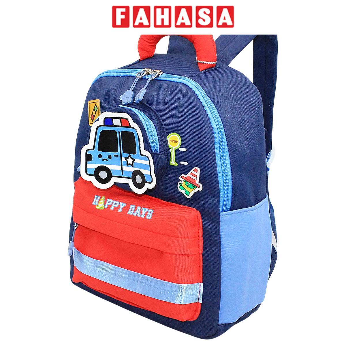Ba Lô Mầm Non Xe Cảnh Sát - Baoding Yunxi WT3601 - Màu Xanh Đậm