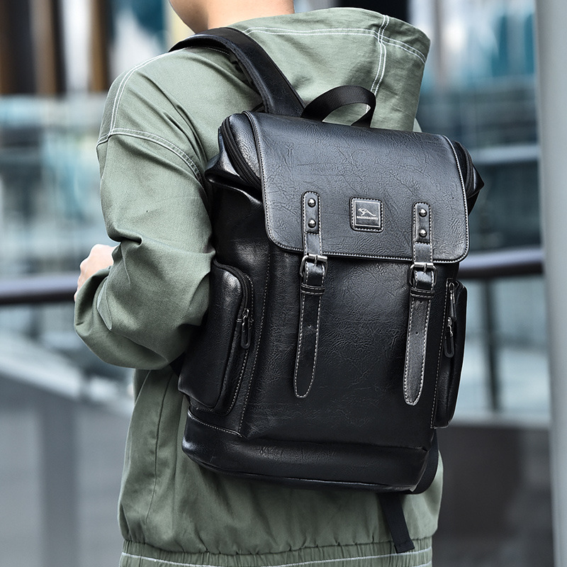 Balo da nam chống nước Baodidaishu Aolang Black A3004 (Đen)