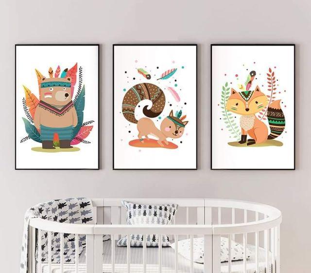 BỘ 3 TRANH TREO TƯỜNG PHONG CÁCH BẮC ÂU, IN TRÊN VẢI CANVAS CHẤT LƯỢNG CAO