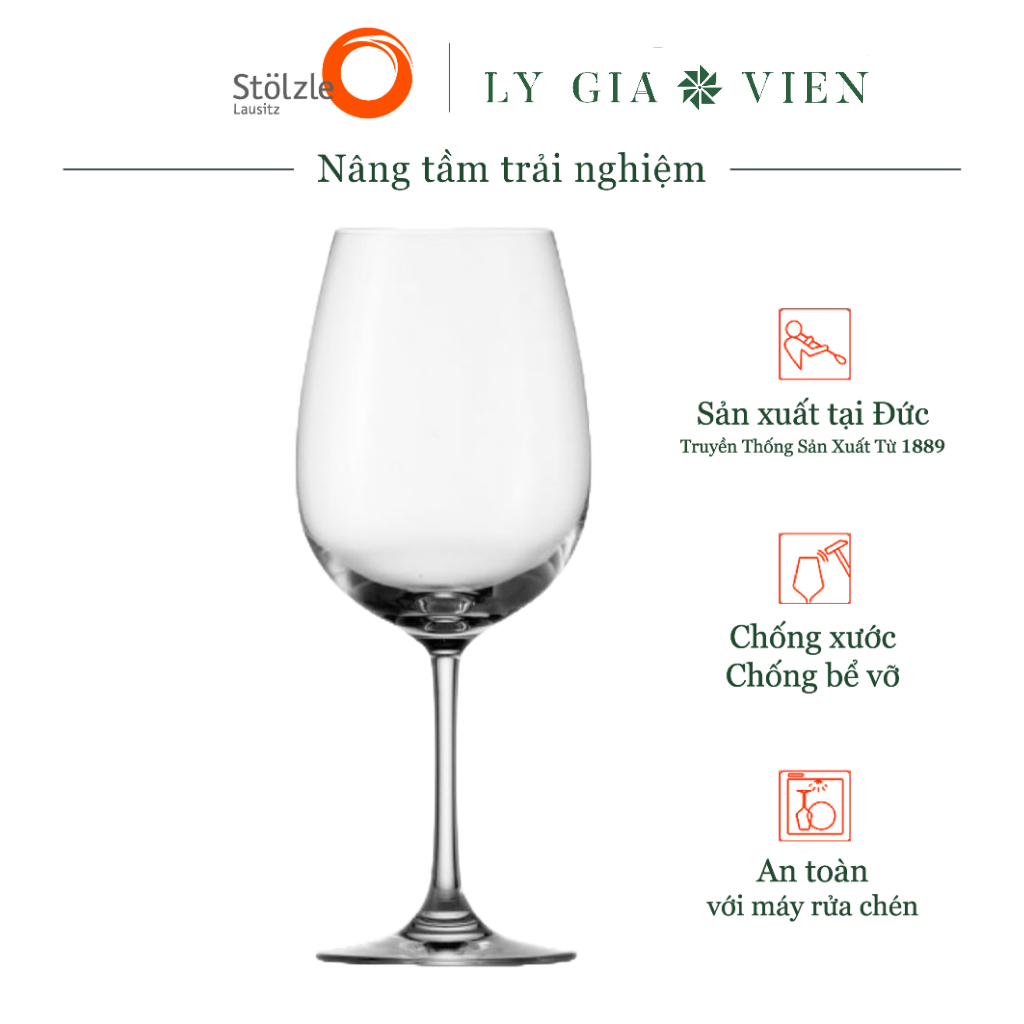 Ly Vang Thuộc Bộ Sưu Tập WEINLAND Stoelzle Wine Country White Wine Glass 350ml - Chiếc Ly Trong Suốt, Thanh Lịch Cho Các Loại Rượu Vang Light &amp; Medium Hay Vang Có Màu Đậm