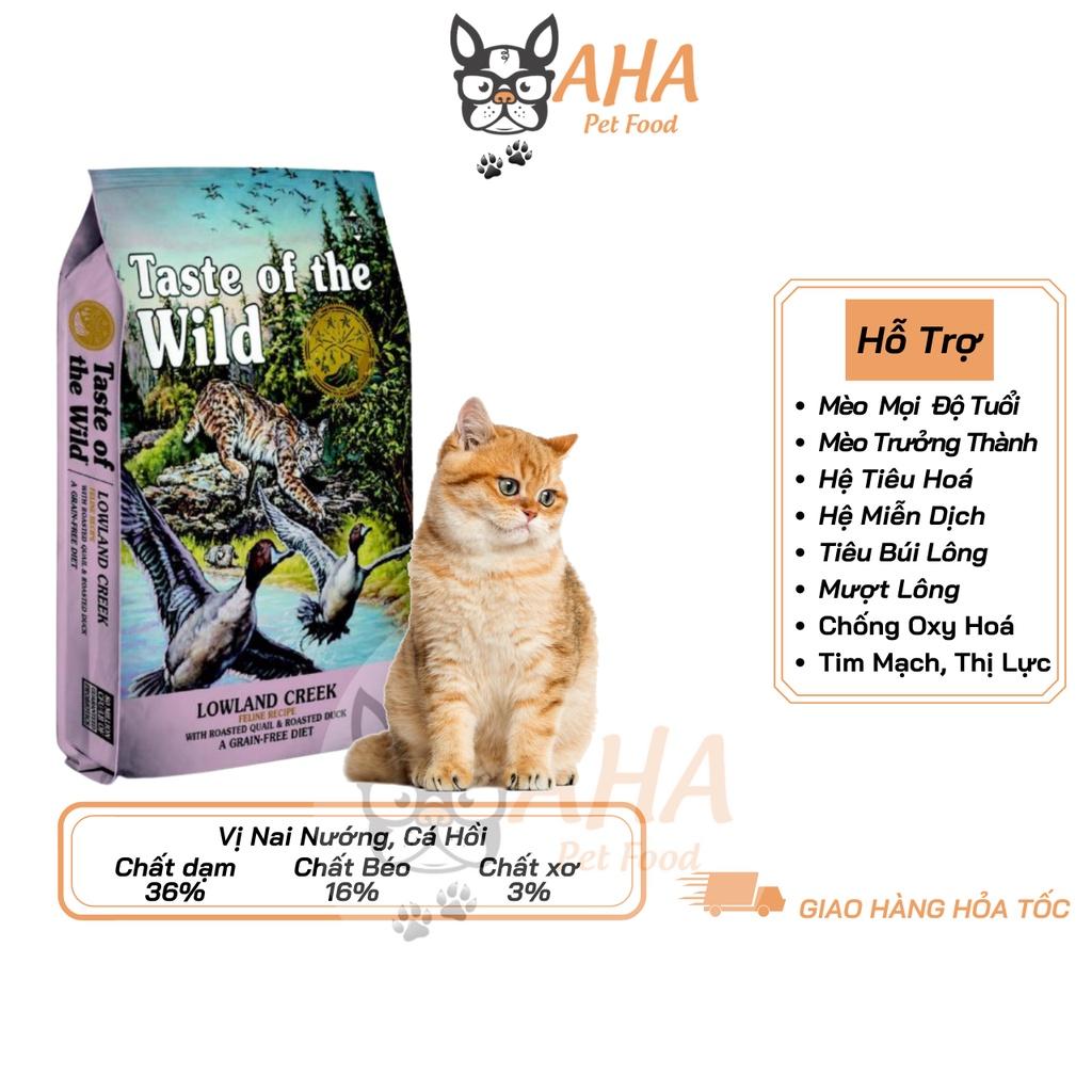 {Mới} Thức Ăn Cho Mèo Anh Lông Ngắn Bao 6.6kg Taste Of Wild Vị Chim Cút, Thịt Vịt, Rau Củ, Trái Cây Mượt Lông, Búi Lông