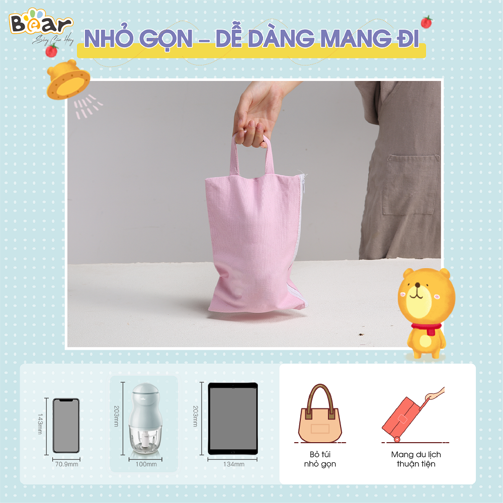 Combo Nồi Nấu Chậm 0,8L SUBE001 + Máy Xay Ăn Dặm 0,3L B03V2 cháo, chưng yến dinh dưỡng, tiện dụng - Hàng Chính Hãng