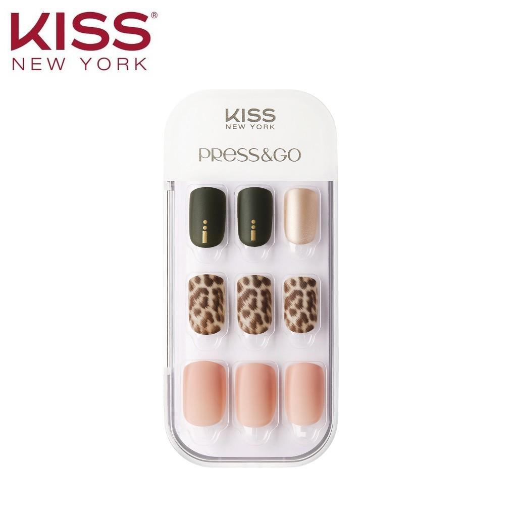 Bộ 30 Móng Tay Gel Tự Dán Press &amp; Go Kiss New York Nail Box - Savanna (KPNA24KA)