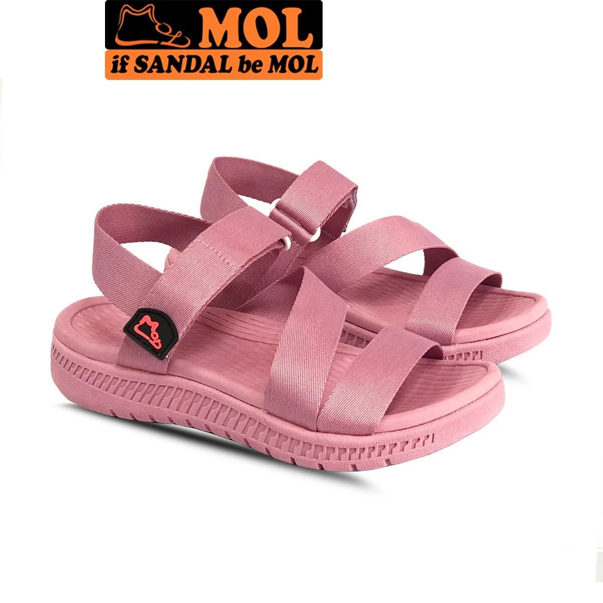 Sandal unisex nam nữ quai ngang cao cấp hiệu MOL MS2P2