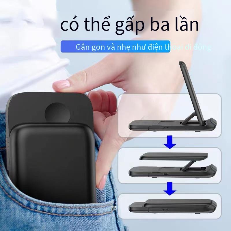 Vận chuyển nhanh Bộ sạc không dây Amazon Gấp từ tính 3 trong 1 cho Tai nghe Apple Watch Sạc nhanh 15W