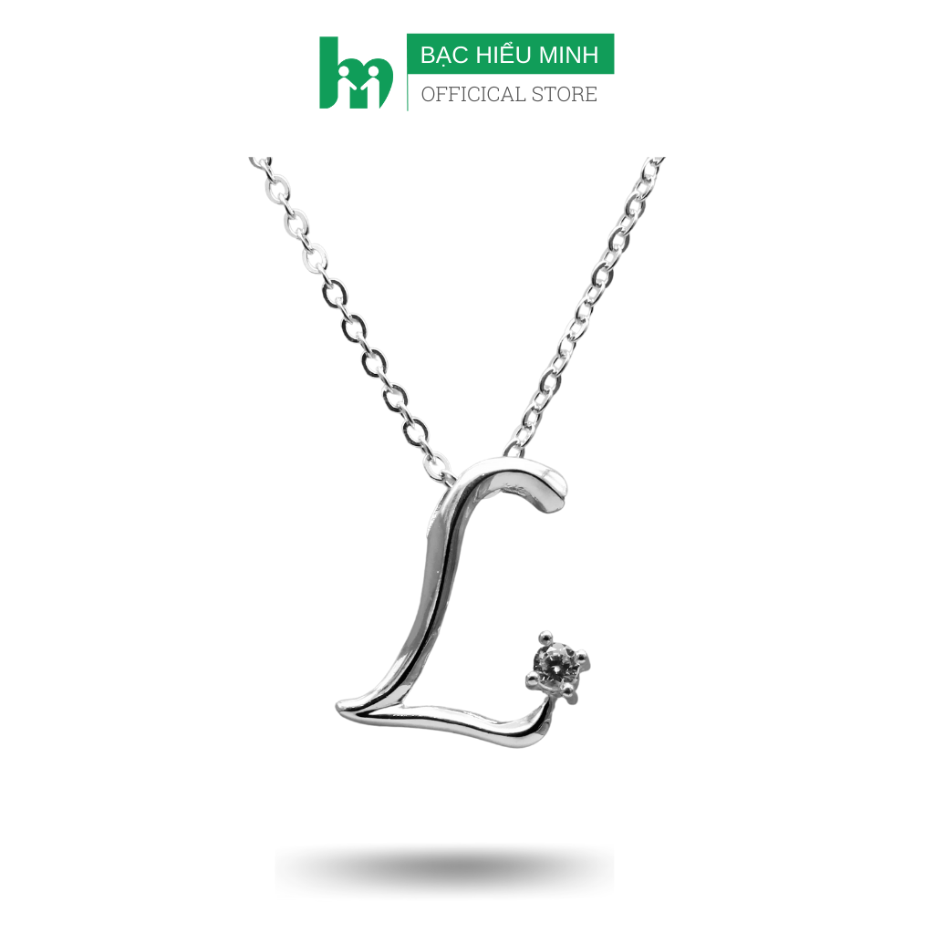 Dây Và Mặt Dây Chuyền Nữ Bạc Hiểu Minh CC001.L - Chữ L - Bảo Hành Vĩnh Viễn
