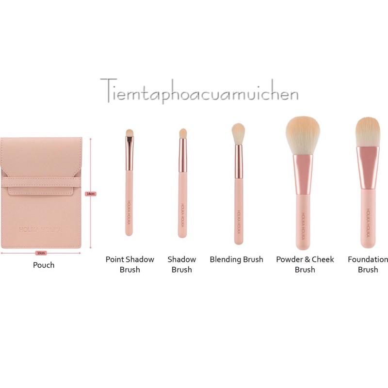 Set Cọ Trang Điểm Siêu Xinh Holika Holika nudrop mini brush set