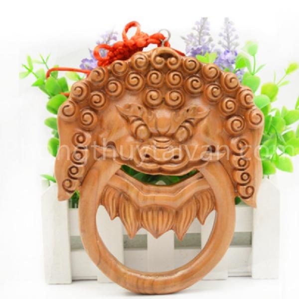 Gương Hổ phu Gỗ Đào Miệng Rồng 15cm