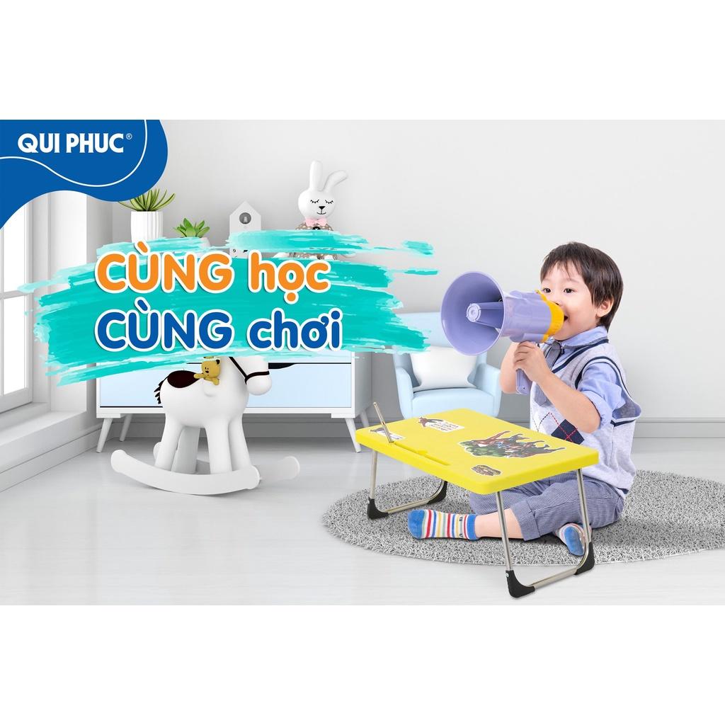 Qui Phúc Bàn Học Gấp Gọn Deli Kun Cho Bé Ngồi Học Ngồi Chơi- có khay để iPad- bút viết tiên lợi