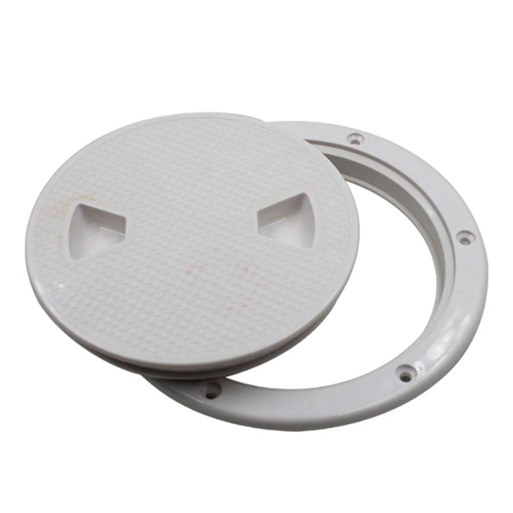 2x ABS Boating 6 inch Deck Plate Non Slip White