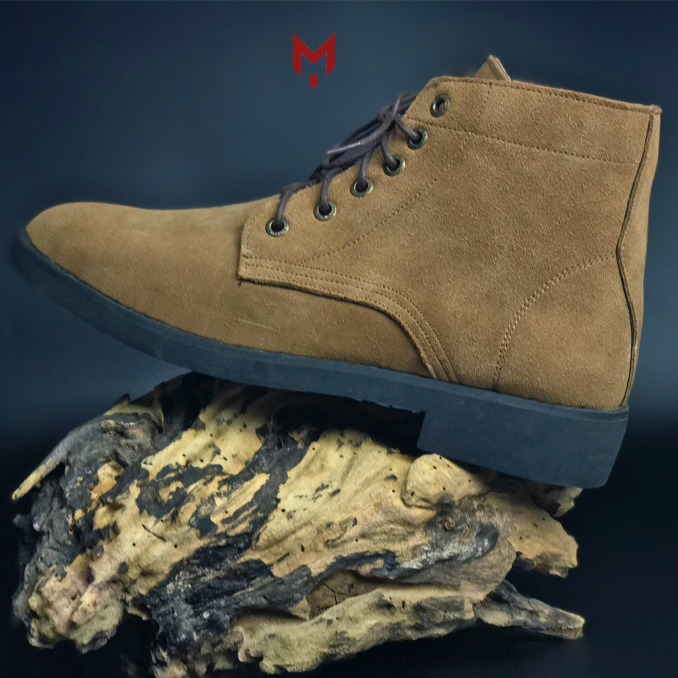 Giày nam cao cổ da bò lộn cao cấp thời trang Desert Plain Boots Mad