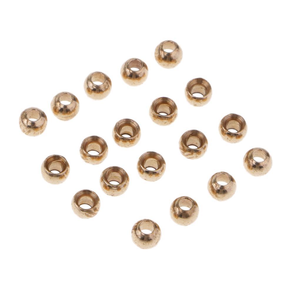 200pcs Fly Tying Head Beads Fly Fishing Nymph Head Ball Beads 2.8mm 2.3mm