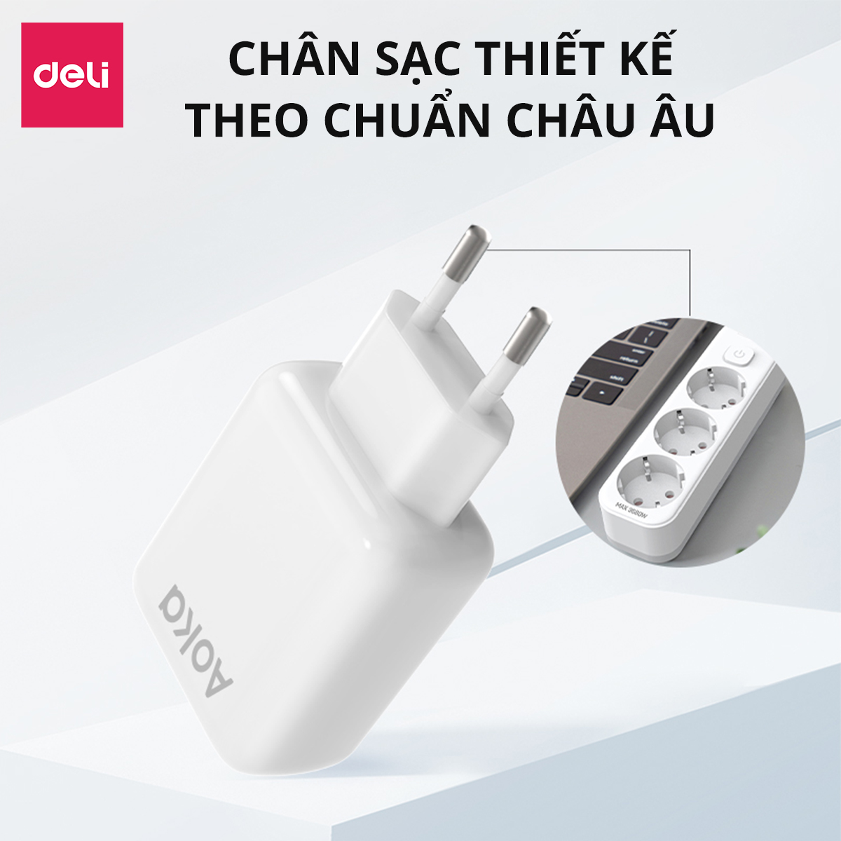 Củ Sạc Nhanh AOKA by Deli 20W Sạc Nhanh Cho Điện Thoại - Siêu Bền Chống Nóng Chống Cháy Nổ hàng chính hãng VS6013