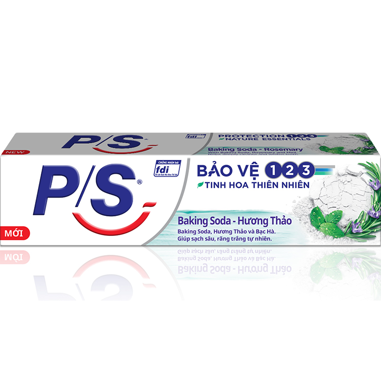 Combo 3 Kem đánh răng P/S Bảo Vệ 123 Baking Soda - Hương Thảo 230g giúp làm trắng răng tự nhiên
