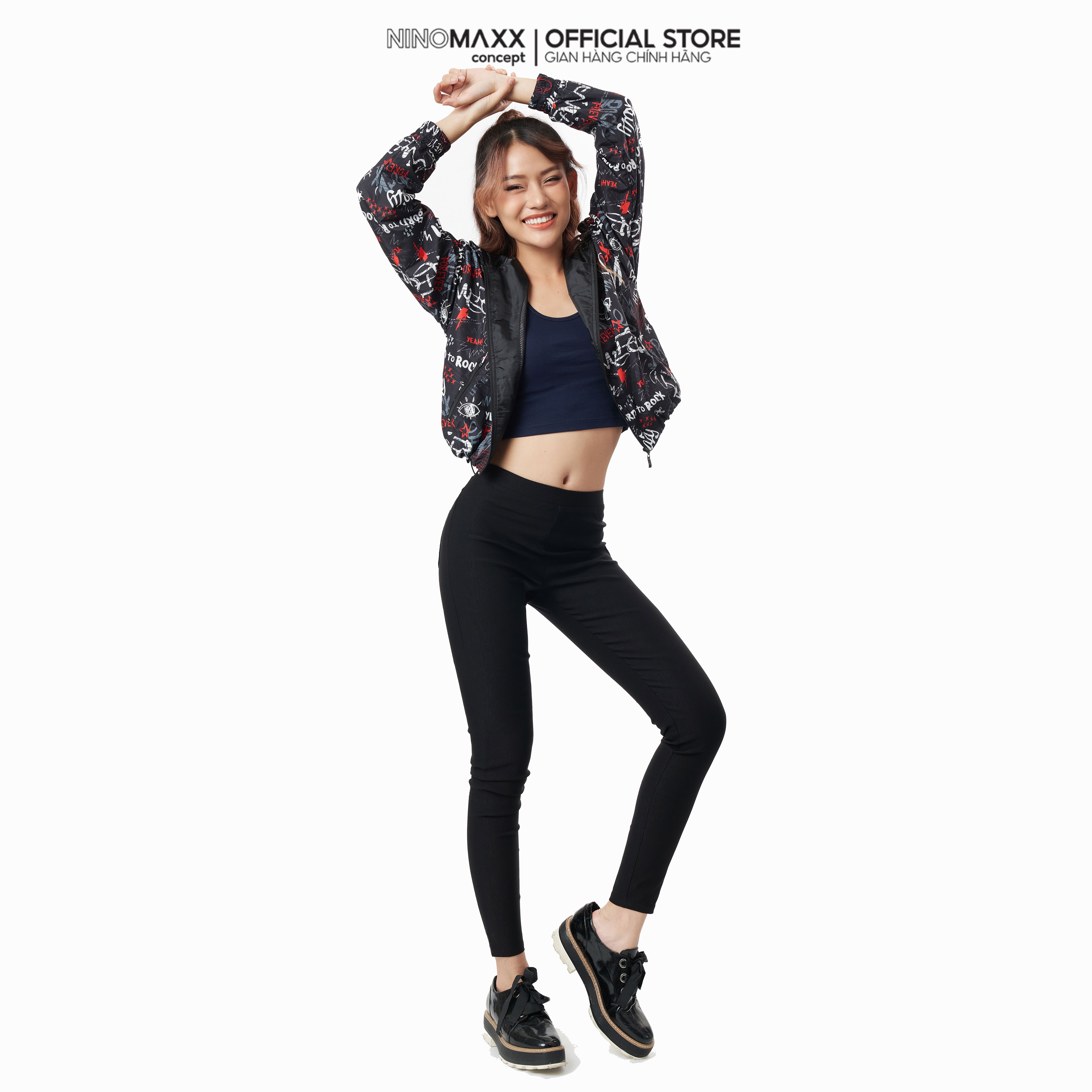 Ninomaxx Áo khoác Nữ croptop UV chống nắng siêu nhẹ 2101001