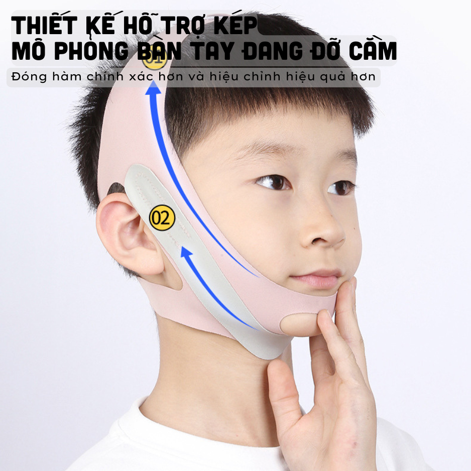 (Mẫu 2) Đai Điều Chỉnh Chống Ngáy, Chống Hở Miệng Tiện Ích Giúp Ngủ Ngon Cho Bé Nam Và Bé Gái - Hàng Nhập Khẩu