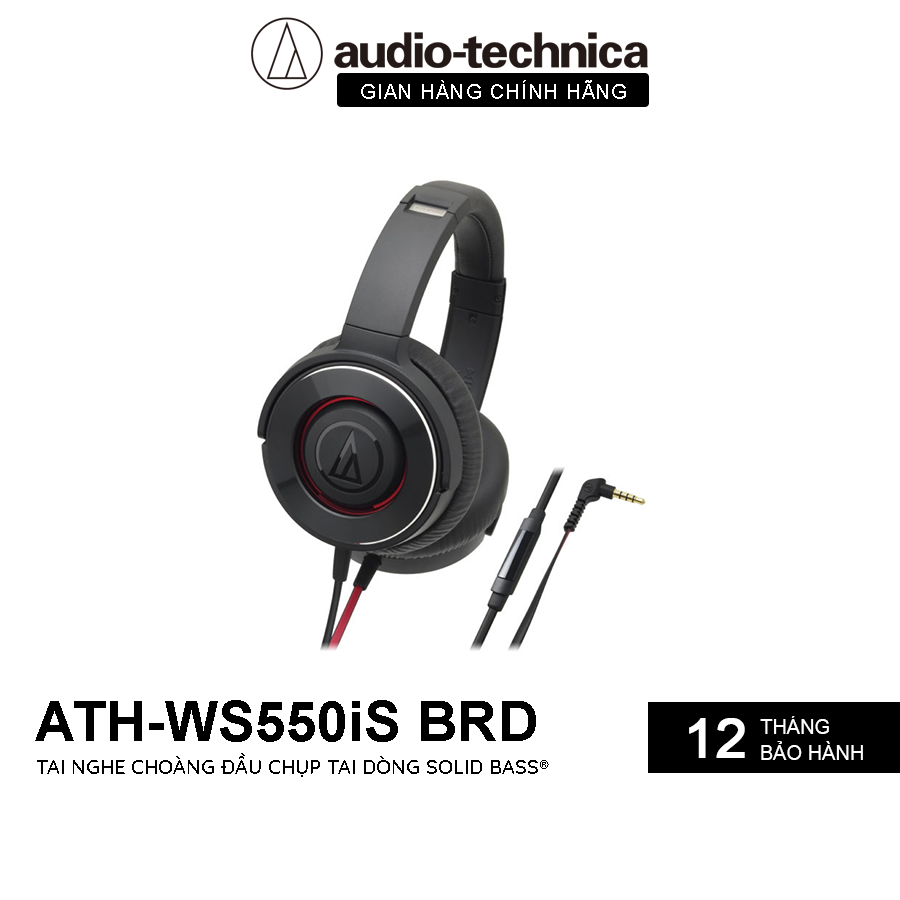 Tai nghe Audio-Technica tăng Bass ATH-WS550iS HÀNG CHÍNH HÃNG