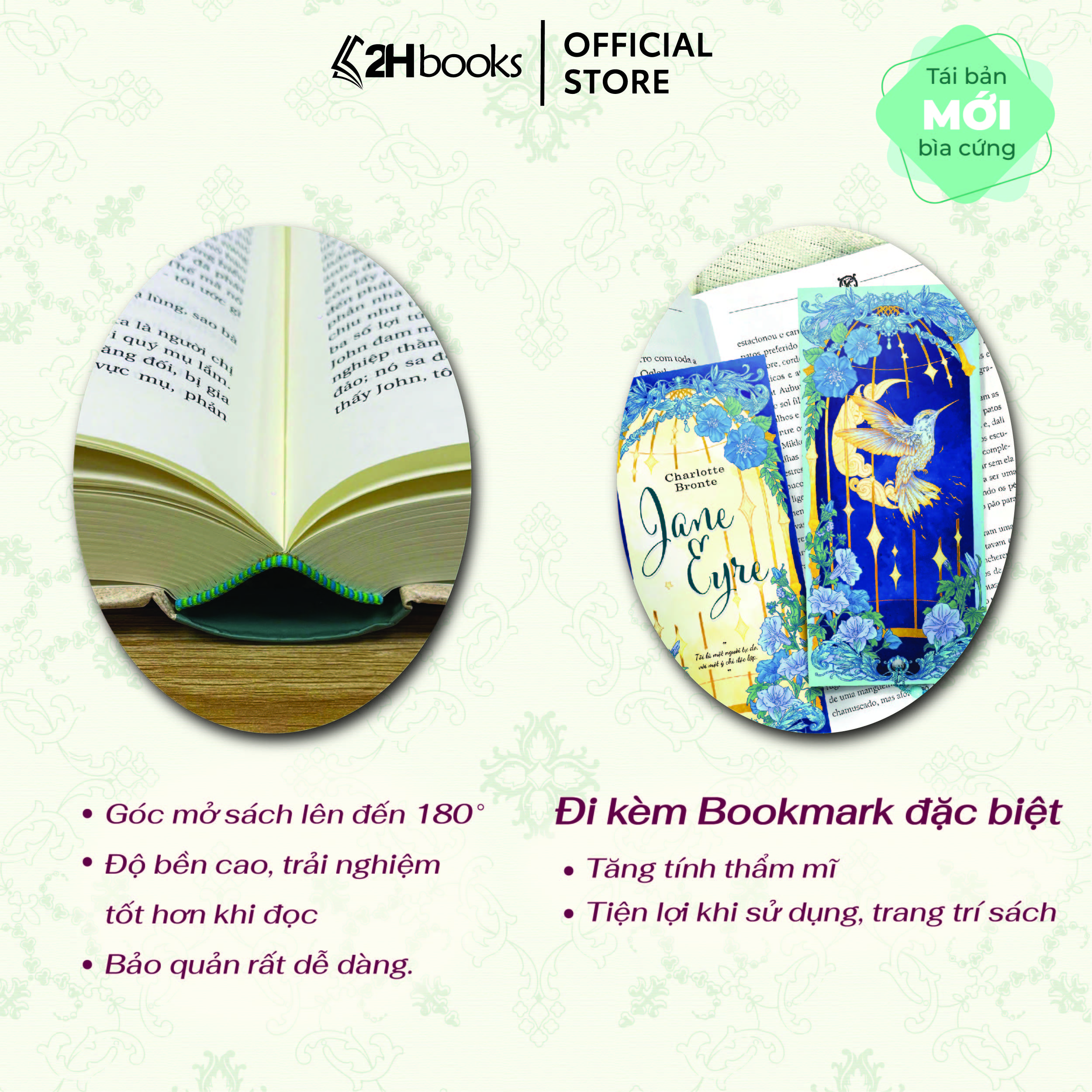 Sách Jane Eyre bìa cứng, tặng kèm bookmark Volnyy, tiểu thuyết văn học kinh điển Charlotte Bronte