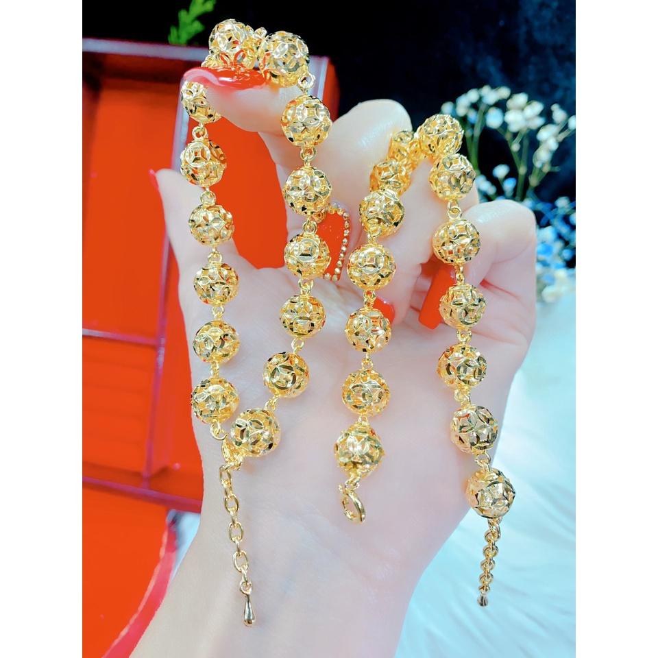 Lắc tay nữ chạm đồng tiền may mắn mạ 18k cao cấp P752