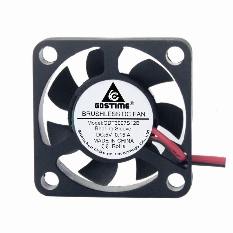 Gdstime 1 pcs 30mm x 7mm Small Cooler Fan 1V DC Brushless Mute Cooling Fan 30x30x7mm 1.0 1Pin 3cm 3007