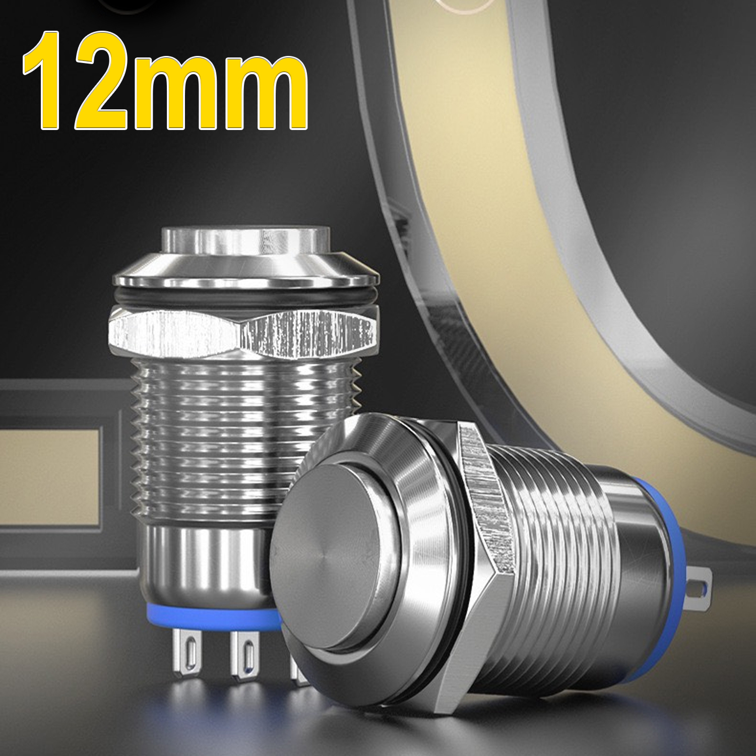 Nút nguồn nhấn nhả, Nút công tắc nhấn Tự phục hồi 12mm