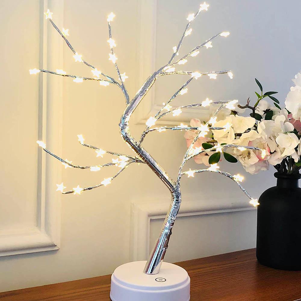 Đèn Ngủ Led Bz1273 Hình Cây Thông Bằng Đồng Có Thể Gập Lại Tiện Dụng