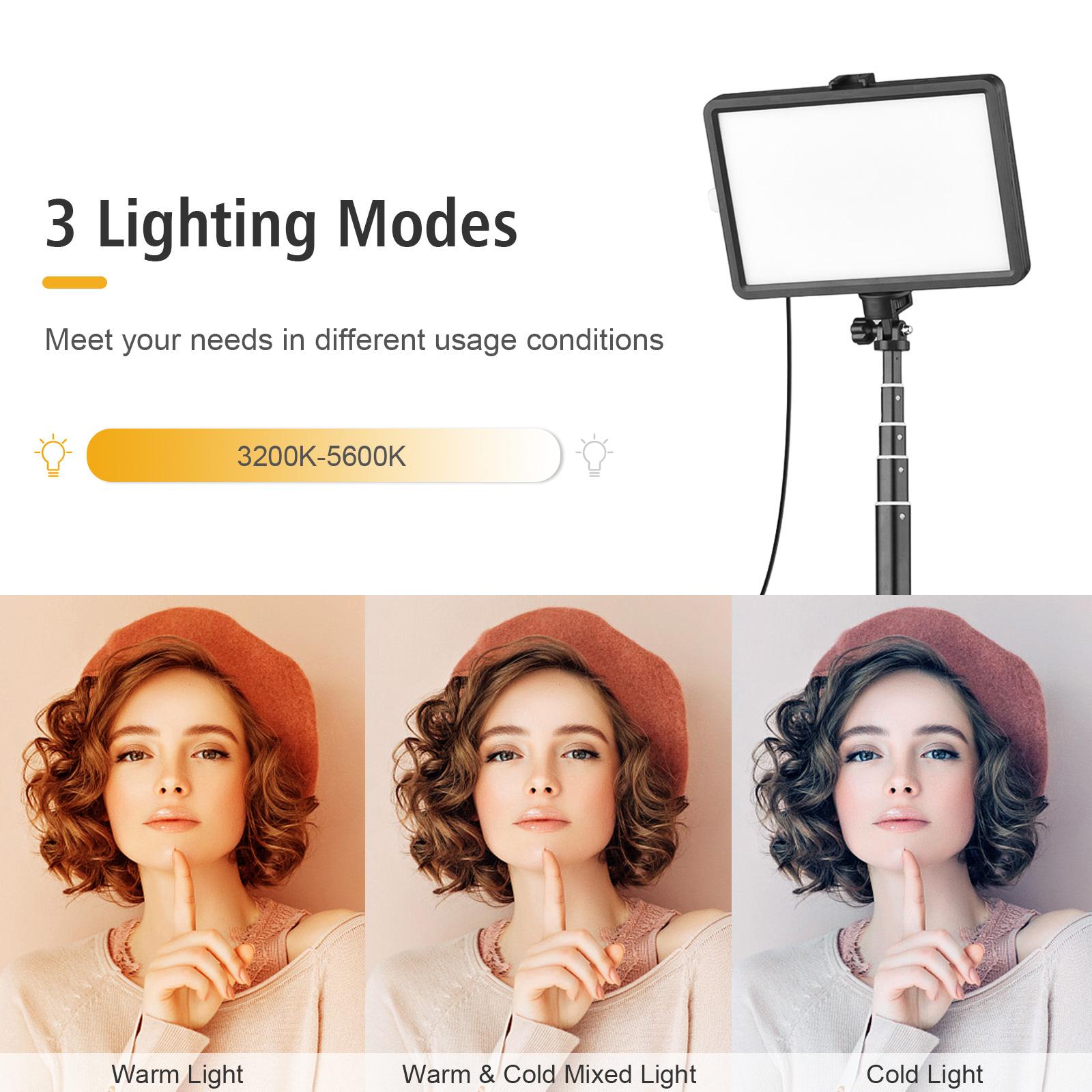 USB LED Video Light Kit Conference Light with 2 * LED Fill Light + 2 * Extendable Tripod + 16 * Color Filters