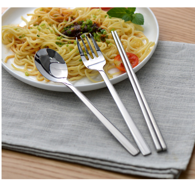 Set 2 đôi đũa inox 304 - 19cm 28g