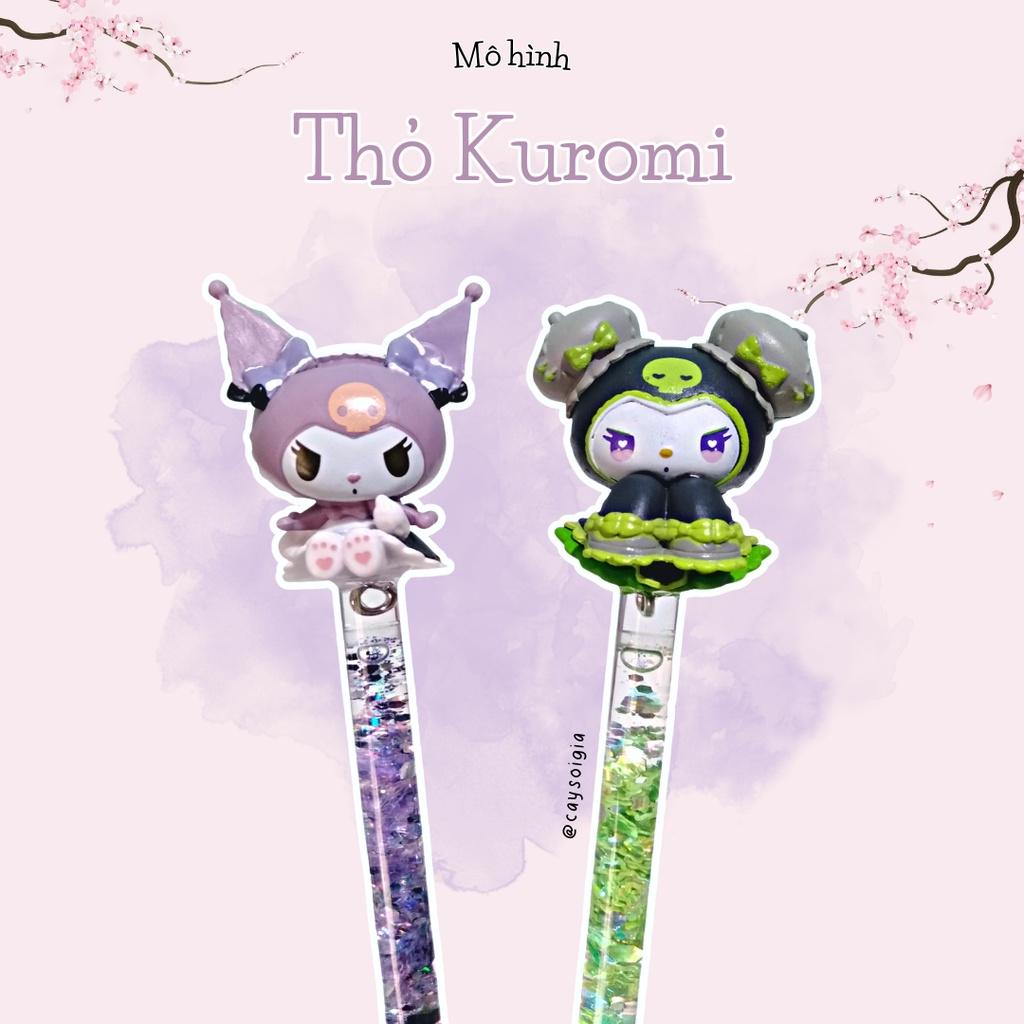 S146 - Bút dao rọc giấy gel kim tuyến thỏ Kuromi và Melody tiểu thư Lolita dễ thương unbox đơn hàng, cắt sticker washi - Cây Sồi Già