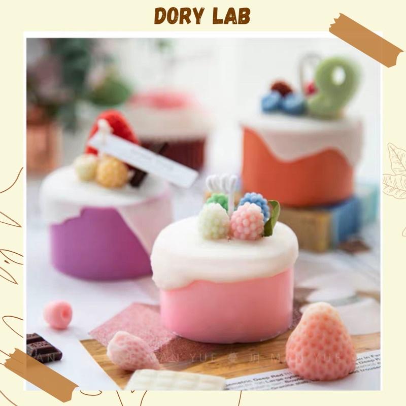 Nến Thơm Bánh Sinh Nhật Topping Ngẫu Nhiên, Quà Tặng Ý Nghĩa - Dory Lab