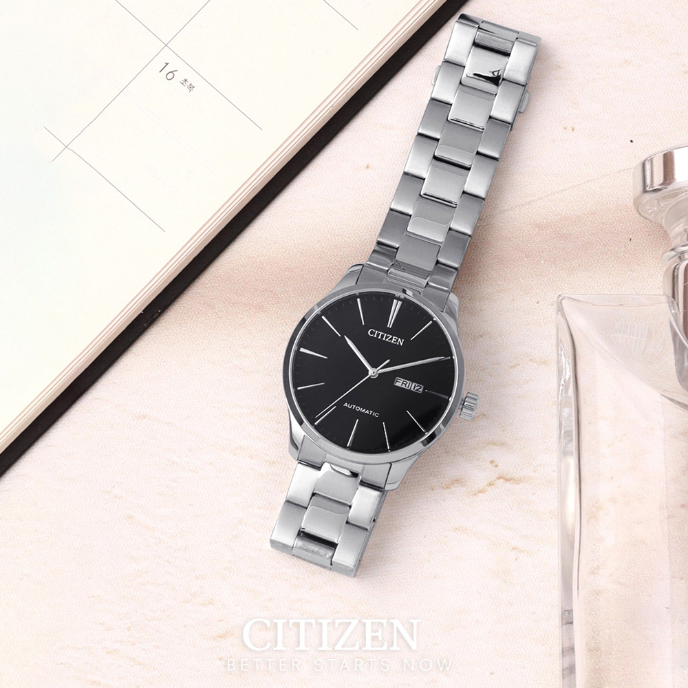 Đồng Hồ Nam Citizen Dây Thép Không Gỉ NH8350-83E - Mặt Đen