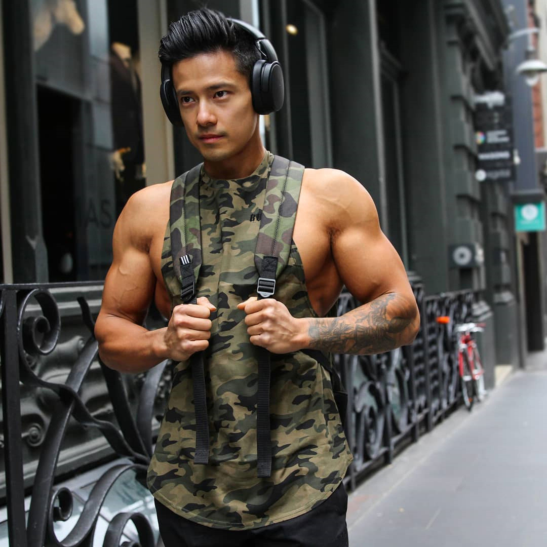 Áo gym nam tanktop, Áo ba lỗ nam tập gym, Áo tanktop nam tập gym - Thích hợp tập gym, chạy bộ, bóng rổ vận động cực kì thoải mái (SP102)