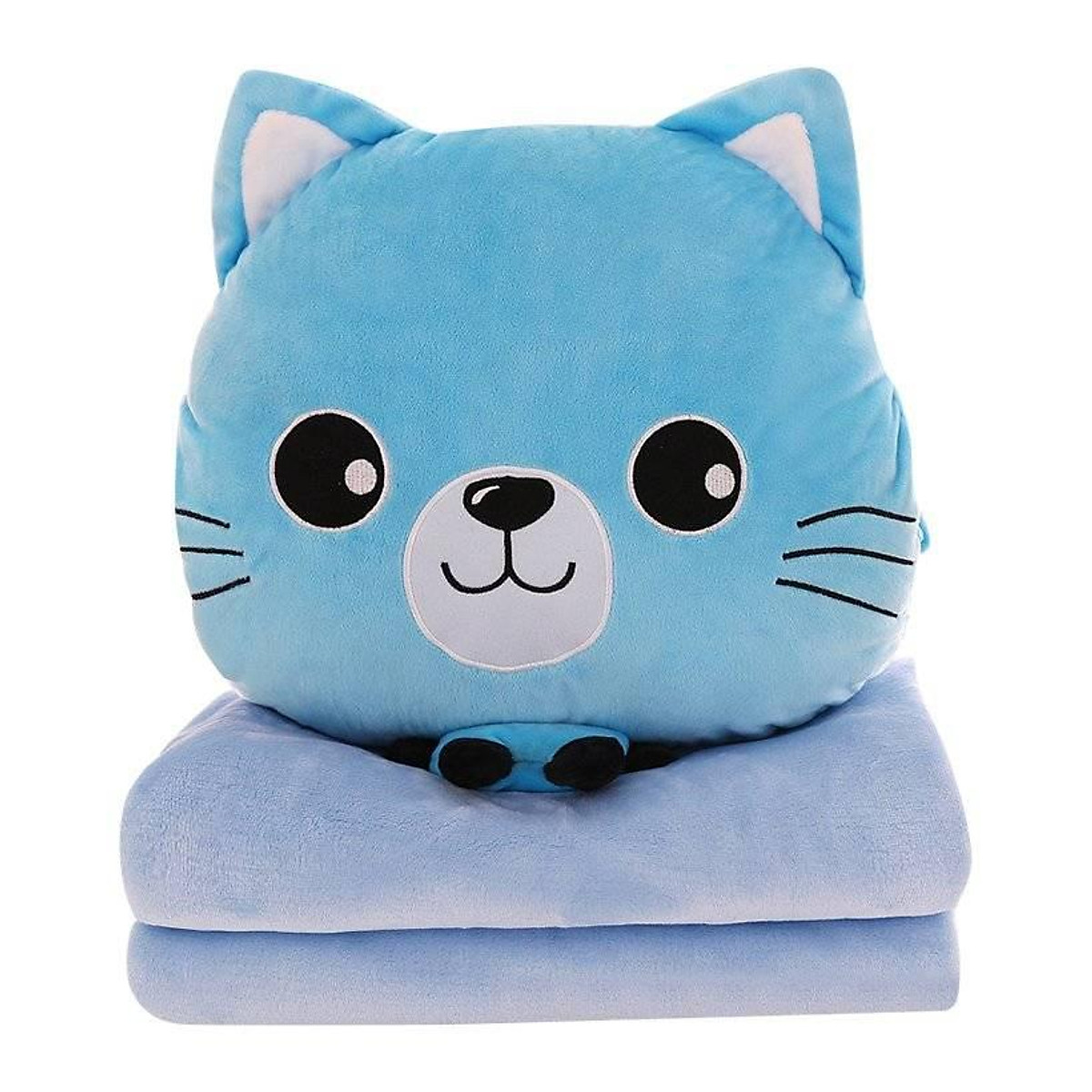 Bộ Chăn Gối Văn Phòng 3 Trong 1 Mèo Cute