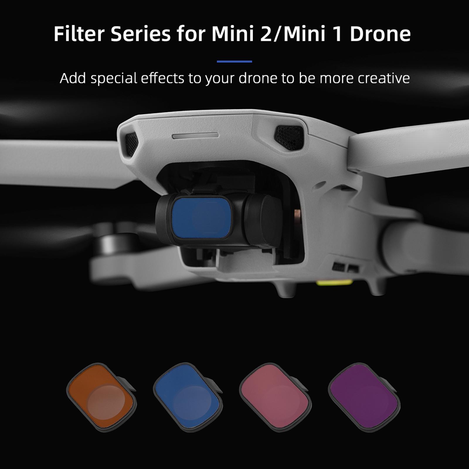 (4 Pack) Slim Multi Coated ND4 ND8 ND16 ND32 ND Neutral Density Lens Filter Set Combo Fit for DJI Mavic Mini Mavic Mini 2 Accessories