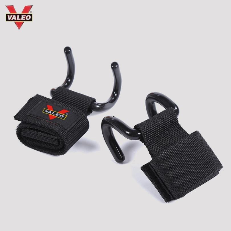 Móc kéo tạ Valeo - Dây kéo lưng có gắn móc hỗ trợ kéo tạ, kéo xà, deadlift - Lifting Straps