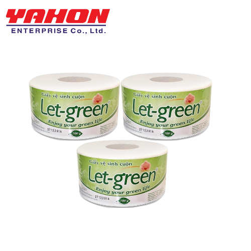 Combo 3 Giấy Vệ Sinh Cuộn 10*20cm LET-GREEN, 700 G/Cuộn