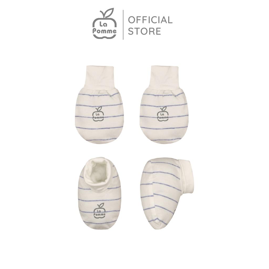 GHF047 Set bao tay bao chân La Pomme kẻ