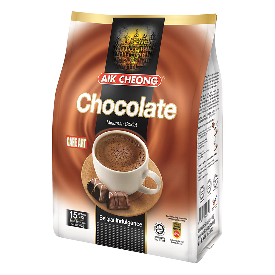 Hình ảnh Chocolate Hòa Tan Aik Cheong Chocolate Cafe Art (15 Gói x 40g)